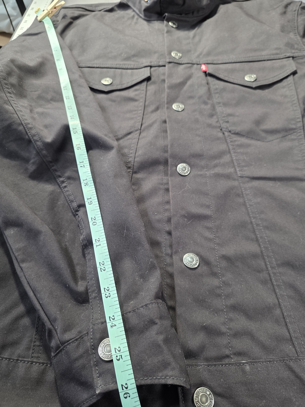 Levi's Biker Commuter Jacket Men's XL Black Hidden Hood Reflective Commuter Coat - Picture 14 of 16